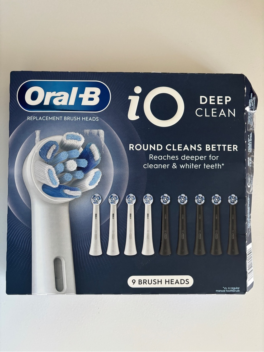 Oral-B iO Deep Clean Replacement Toothbrush Heads 4/White & 5/Black New Open Box